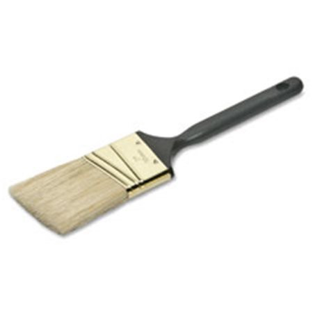 PROTECTIONPRO Angle Paint Brush, 2.5 in., Brass Plated, Black Handle PR2487704